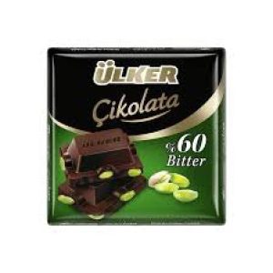 Ülker Bütün Antep Fıstıklı Bitter Çikolata 65 G